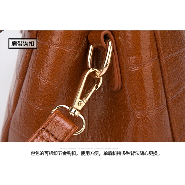 

New Style Korean-style MEN'S AND WOMEN'S Hand Locomotive Briefcase Embossed Leather Retro Shoulder Bag Versatile Shoulder WOMEN'
