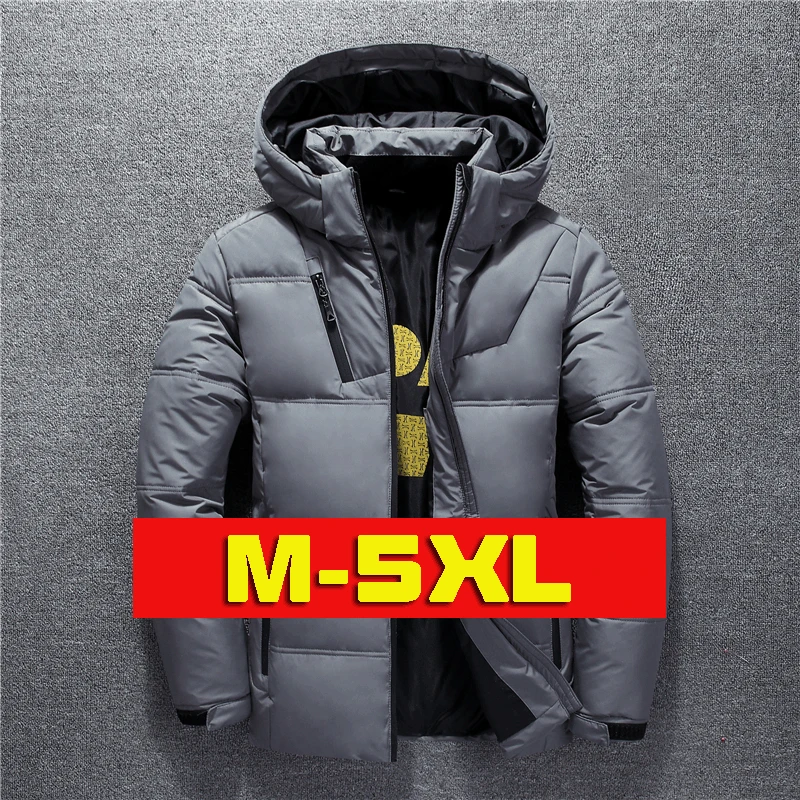 lower price  New Winter Jacket Men High Quality Fashion Casual Coat Hood Thick Warm Waterproof Down Jacket Male 