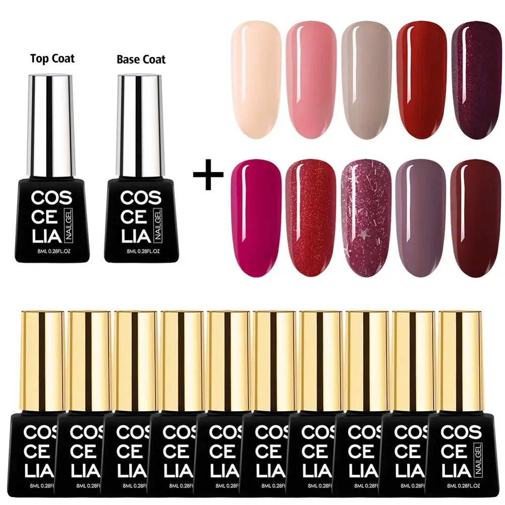 ONLY NAIL GEL COSCELIA Набор ногтей для маникюра с 54 Вт УФ-Светодиодный светильник 10 шт. набор гель-лаков для ногтей впитывающий Полупостоянный лак Инструменты для дизайна ногтей комплект - Цвет: ONLY NAIL GEL