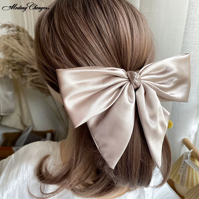 Satin Hair Bow, Hair Bow for Women, Hair Barrette Hair Clip, Women