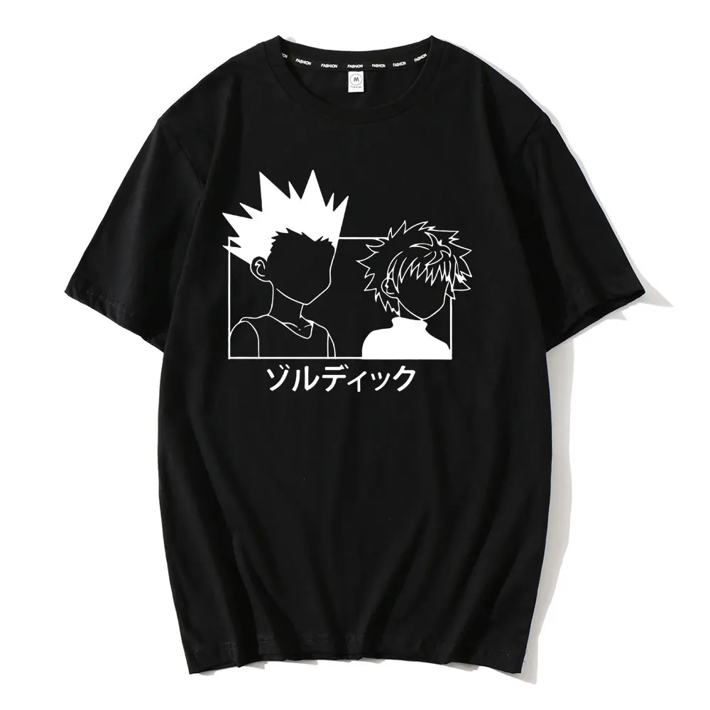 Футболка мужская с японским аниме Hunter X хлопковая летняя графическая футболка