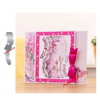 

New Metal cutting dies best wishes lace mold Scrapbook paper craft knife mould blade punch 2020