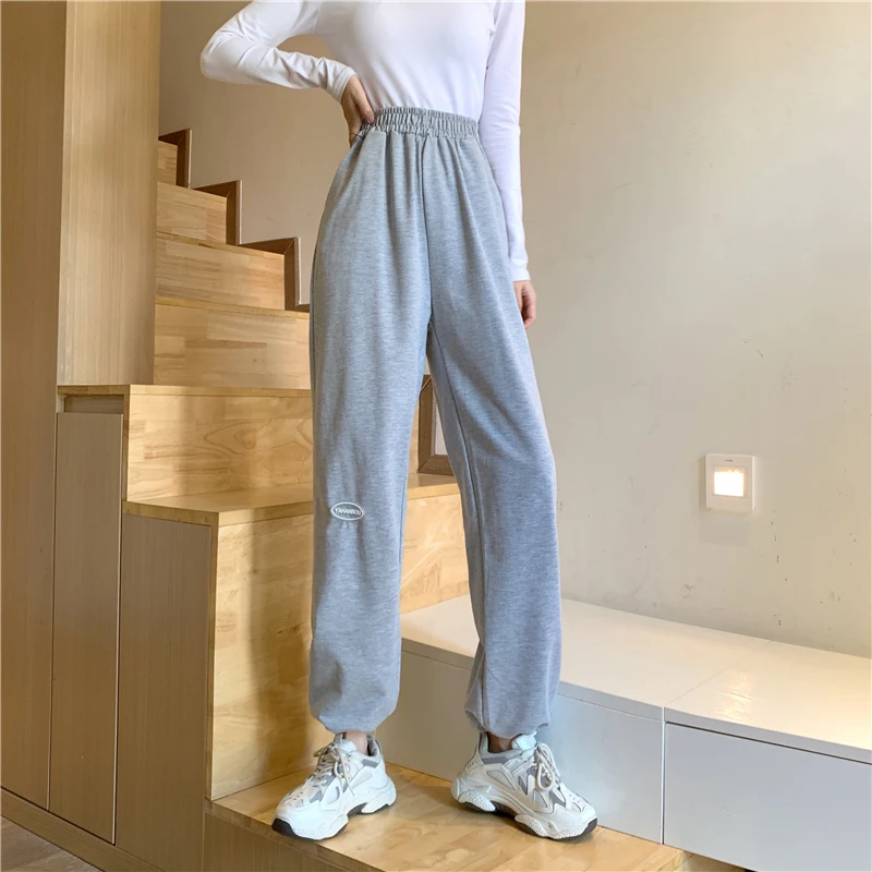 corduroy pants Shellsuning Autumn Winter 2021 Women's Trousers Pants Three-color Elastic Waist Women's Wide-leg Loose-fitting Casual Pants crop pants for women