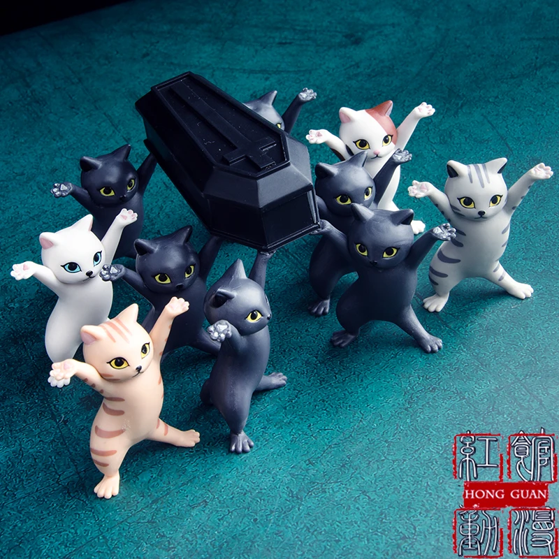 ツイスト卵ブラインド箱棺猫猫運ぶ棺 5 箱入り卵人形手作りの装飾