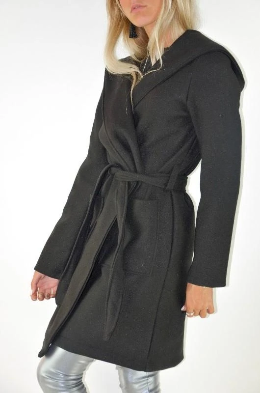 GREYMODA ABRIGO MUJER CINTURÓN CAPUCHA