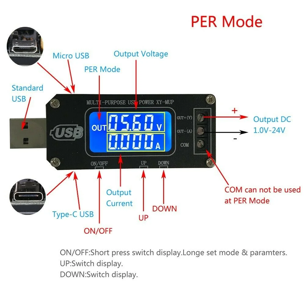 DC-DC CNC USB Buck-Boost Питание Напряжение Регулятор модуль 5V до 3,3 V 9V 12V 24V Шаг вниз Мощность модуль с Чехол
