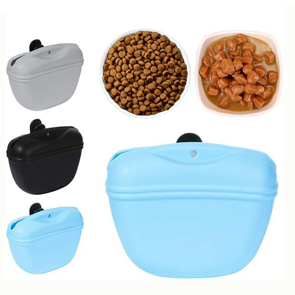 Outdoor-Dog-Treat-Pouch-Waist-Feed-Bundle-Pocket-Silicone-Pet-Dog-Training-Portable-Treat-Bag-Dog.jpg Kültéri Kutya -Kezelő Tasak Derék Takarmánycsomag Zseb Szilikon Kisállat Kutya Edzés Hordozható Élvezetes Táska Kutya Kölyökkutya Jutalom Snack Táska Ellátás - Image 4