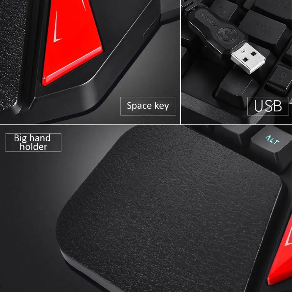 K108 Gaming Keyboard One-Handed Keyboard For PUGB Mobile Game Left Hand Small Keypad Computer Gaming Accessories