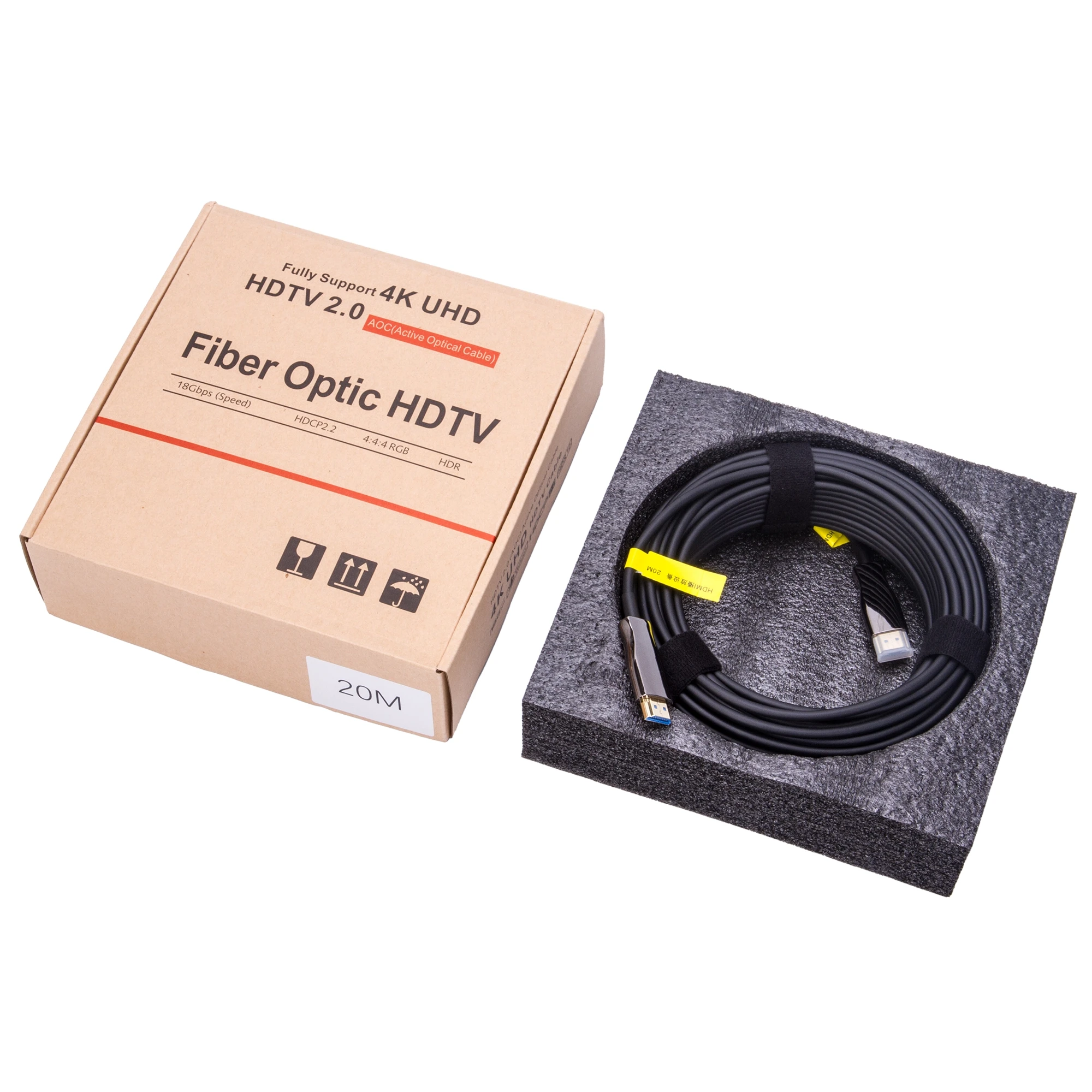 cabo de fibra óptica hdmi ultra alta velocidade hdr hdmi macho para macho para hd tv monitor de projetor