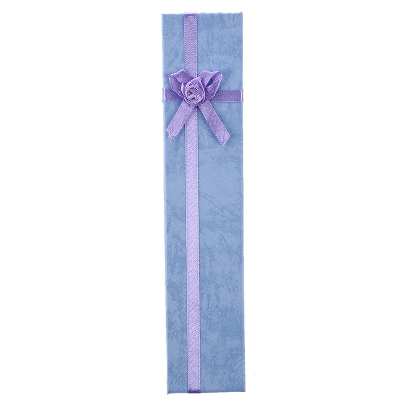 

12 x Purple Long Luxury Card Gift Boxes Watch Display Box For Pendant