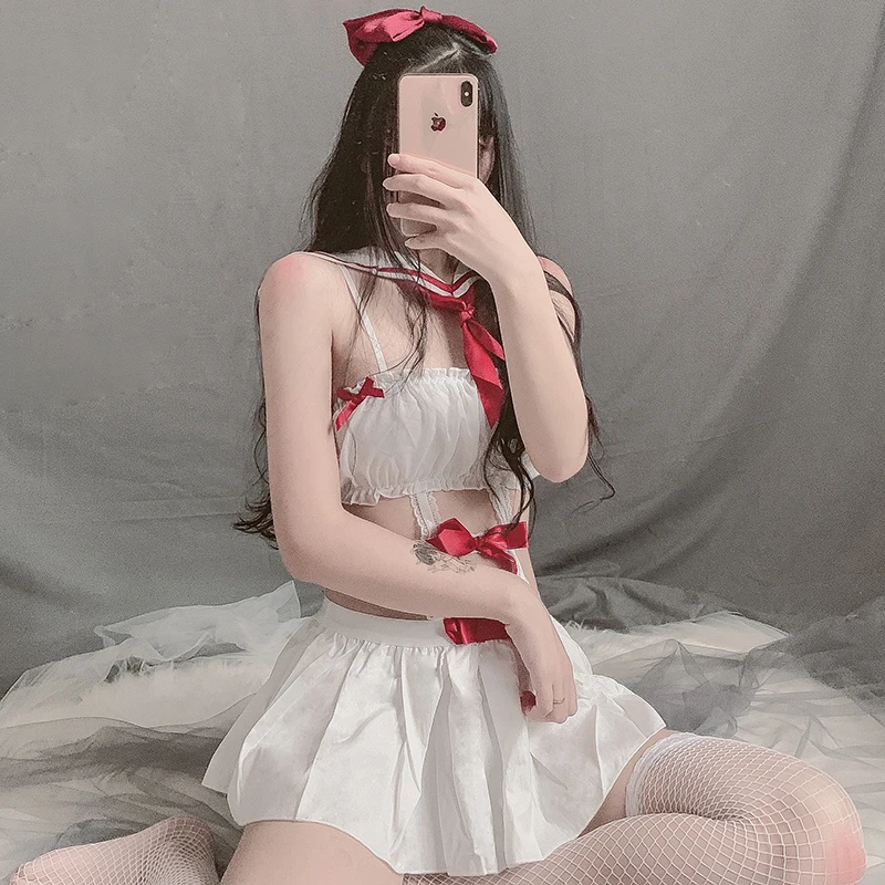 JK ролевые пижамы платье на бретельках Kawaii Lolita для девочек в морском стиле с