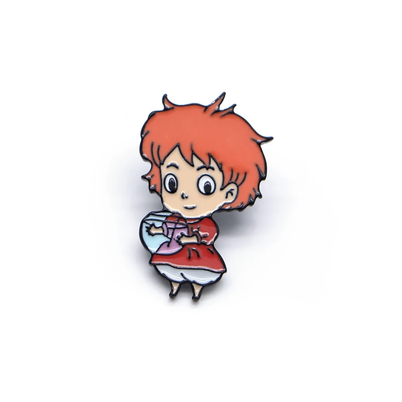 30 шт./лот Ponyo на скале эмалированные булавки для детей Miyazaki аниме Хаяо броши-Значки для лацкана шляпа рюкзак булавки для мужчин значок A85