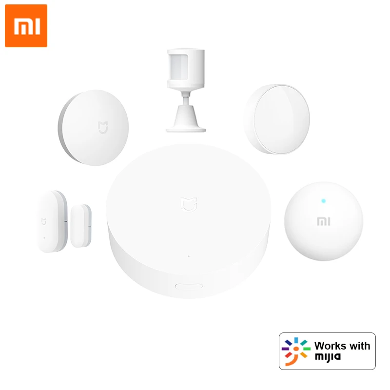 Xiaomi Smart Home Kit Mijia Gateway Door Window Human Body Sensor Temperature Humidity Sensor Wireless Switch Zigbee Socket