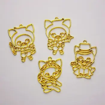 

Pendant Necklace DIY Crafts UV Resin Metal Epoxy Frame Cartoon Animal Shape