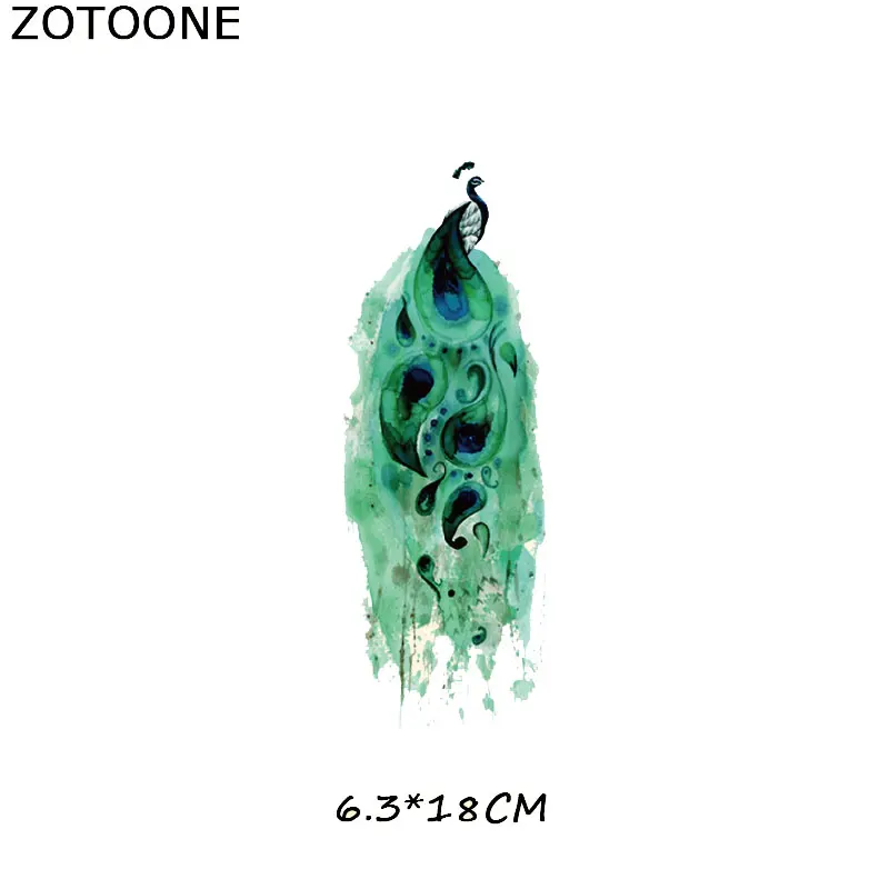 409 ZOTOONE живопись тушью животные гладить на передачу полосатые наклейки на одежду DIY Термоаппликации моющиеся приложения термо-Стикеры для одежды - Цвет: 409