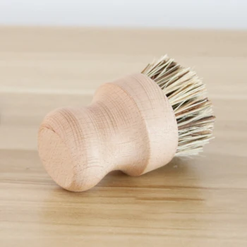 

Washing Dish Pans Wooden Handle Vegetable Skillet Sink Heat Resistant Pot Brush Cleaning Tool Bowl Kitchen Supplies Durable