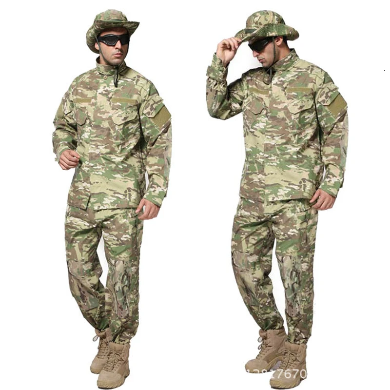 10 видов цветов, новинка, Мужская Военная униформа, Армейская, тактическая, военная, солдатская, для улицы, Боевая, ACU, камуфляжная, специальная одежда, штаны, макси, XS~ 2XL - Цвет: Camouflage set4