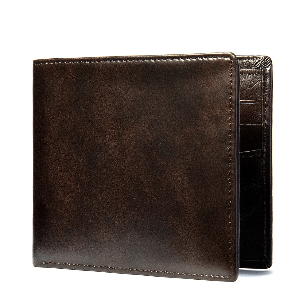 Luxury Designer Mens Wallet Genuine Cowide Leather Bifold Short