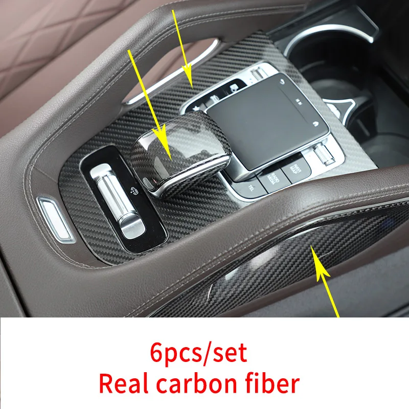 Накладка для мыши для Mercedes gle w167 gle carbon gle gle 350/amg 450 500e amg inxterior аксессуары для украшения - Название цвета: 3 sites  6pcs