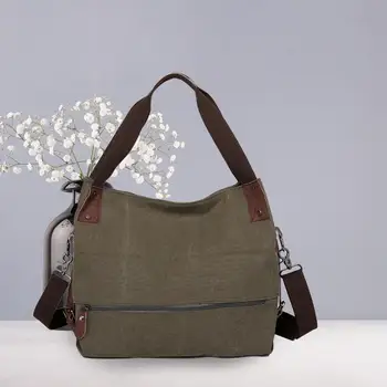 

Canvas Messenger Bags Large Capacity Travel Women Men Handbags Unisex Zipper Splicing Shoulder Business Top-handle Bags