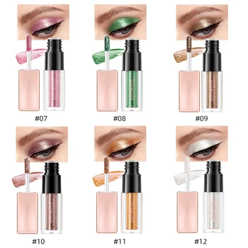 

6Pcs Eye Elegance Shimmer Glitter & Glow Liquid Eyeshadow Set Enchanted Eyes Make Up Eye Shadow kit Easy To Wear