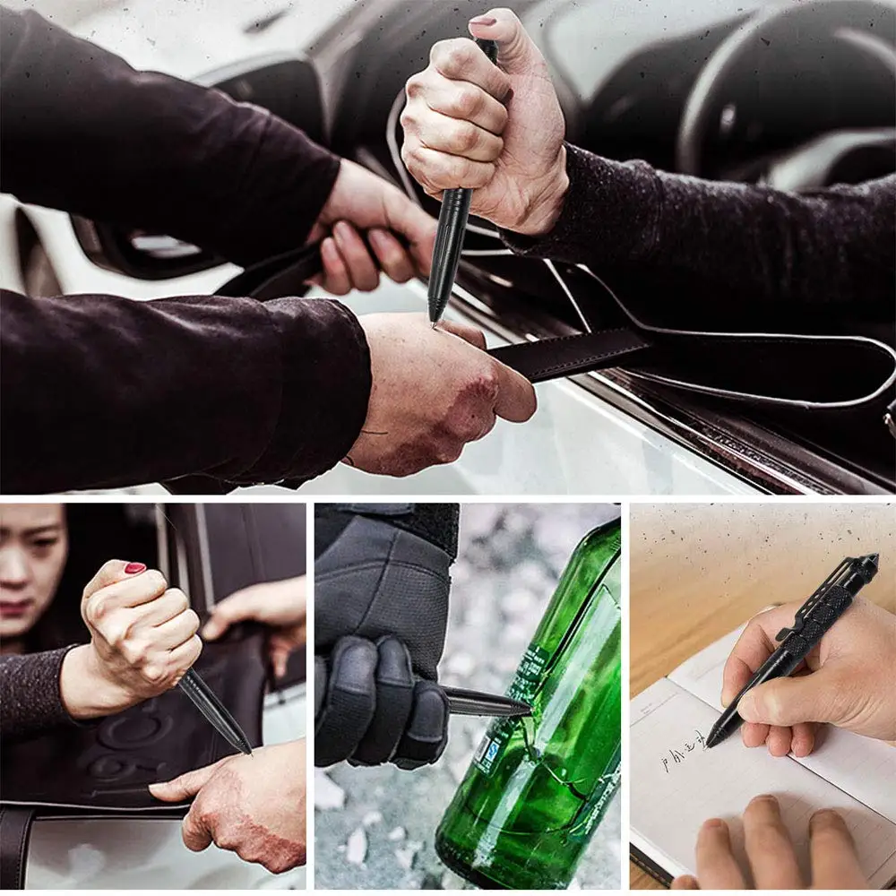 Defence Pocket Tactical Pen Aviation Aluminum Anti-skid Military Self Defense Military Pen Glass Breaker Anti-skid Survival Kit