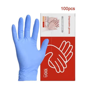 

100pcs Disposable Gloves Nitrile Rubber Gloves Latex For Home Food Laboratory Cleaning Rubber Gloves protective glove S M L