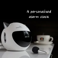 Bluetooth-колонка с микрофоном Радио электронный подарок многофункциональные беспроводные Часы динамиков будильник музыкальный центр Caixa De Som F4089