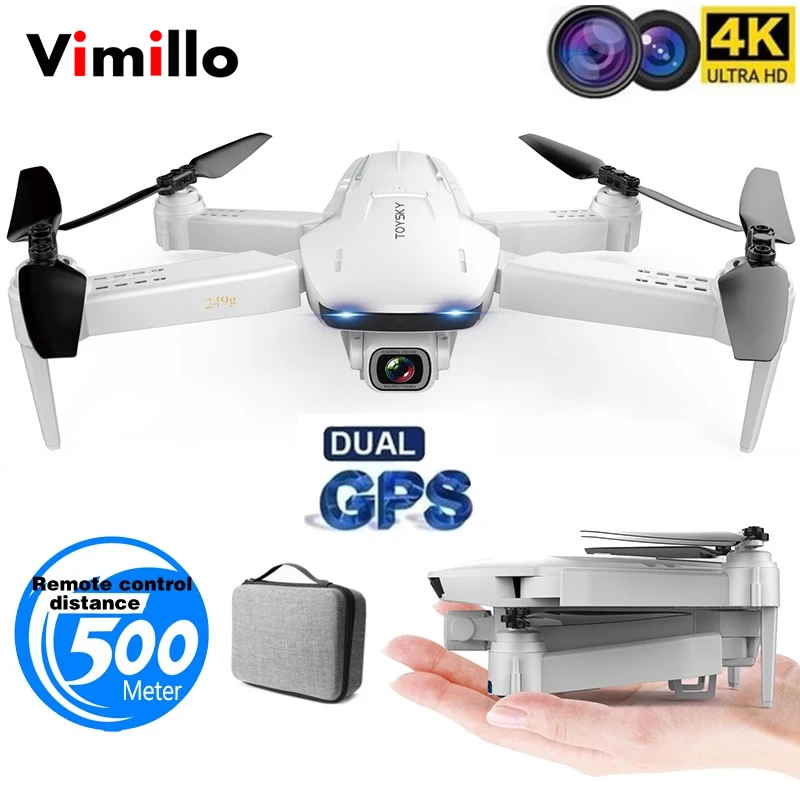 

Vimillo S162 Drone GPS with 4K Camera Hd Professional 5G WIFI FPV Foldable Remote Control Quadrocopter Drone Long Battery Life