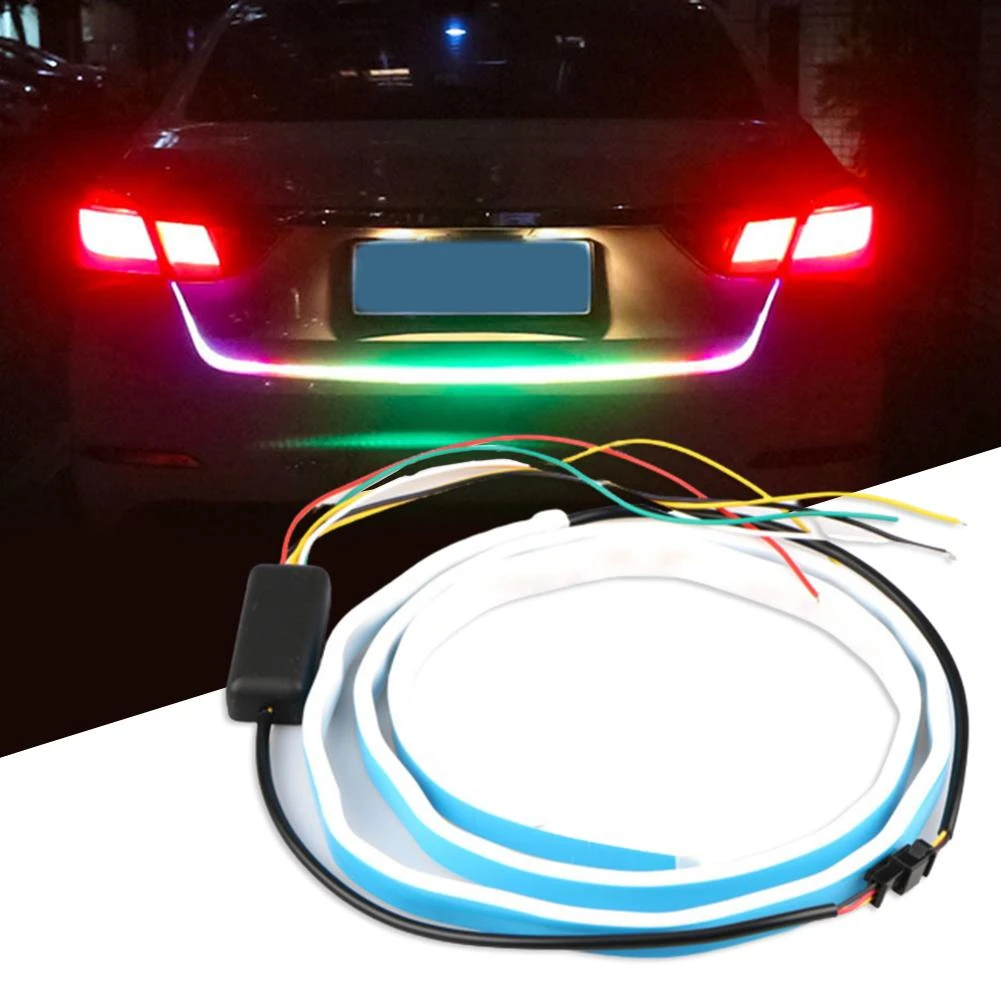 120cm Daytime Running Light Flexible Soft Car Led Strip Waterproof Turn  Signal For Footwell Front Grille Rear Trunk Underglow - Projector Lens &  Accessories - AliExpress