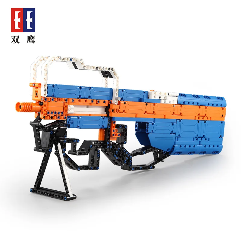 

Double e C81003 P90 Submachine Gun Children Assembled Educational Toy Building Blocks Gun Series DIY Building Blocks Gift