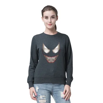 

women Sweatshirt Marvel Venom Anime Originality sportwear female running jersey tops Trendy girls hiking climbing pullover