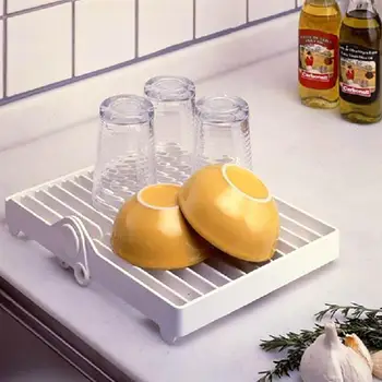 

Foldable Dish Rack Stand Holder Bowl Plate Organizer Tray Tableware Storage Kitchen Drying Rack Dish Drainer Drip Shelf Tools