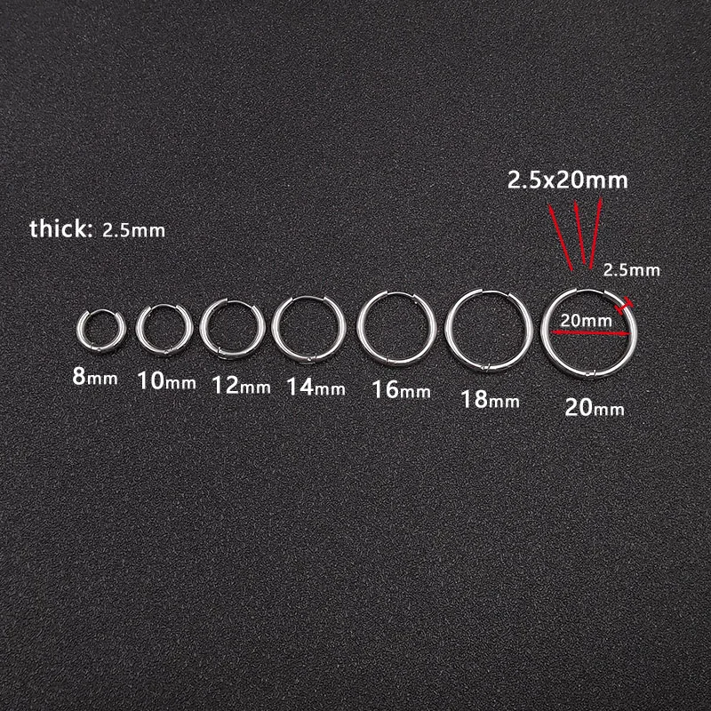 Orecchini Rotondi Donna In Acciaio Inox – 38 Mm, Colori Argento E Oro, Per Cartilagine E Trago, Ipoallergenici