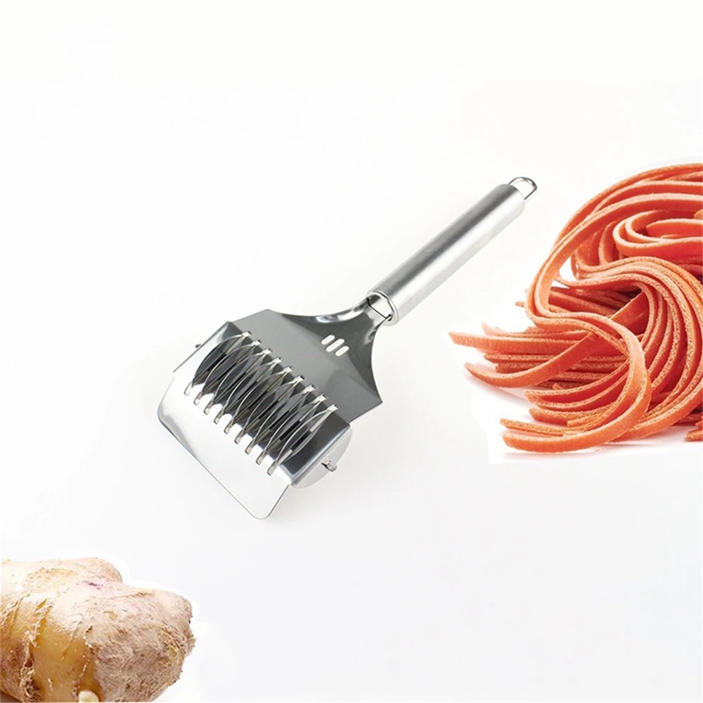 22cm Stainless Steel Manual Noodle Cutter Pasta Slicer Vegetable Onion Garlic Cutters Dough Slicers Household Kitchen Gadgets