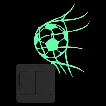 

Luminous Soccer Sport Football Wall Sticker Glow in the Dark Switch Decal for Boys Room Children Bedroom Home DIY Decoration