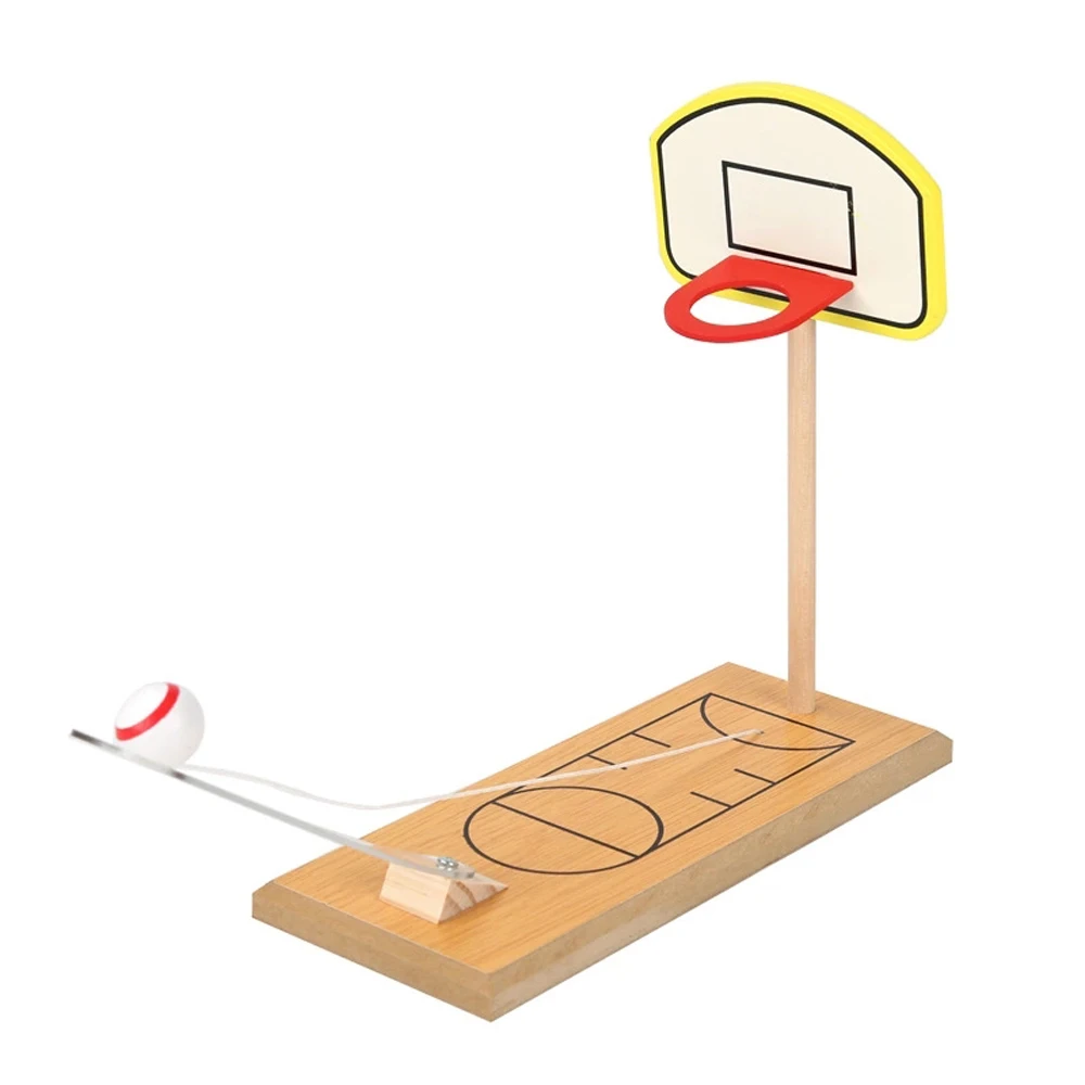 

Kids Stress Relief Toy Mini Wooden Assembled basketball Stand Foldable Basketball Game Office Desktop Table Basketball Toys Gift