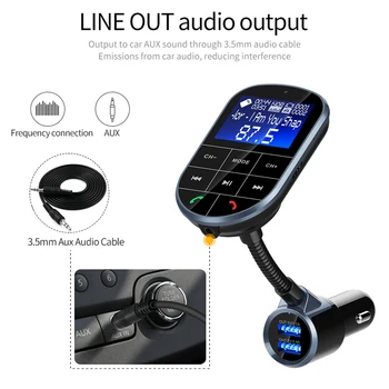 

Car Music Players LCD Displays BC37 Bluetooth Modulator Dual Hands-free Kits Radio Adapter USB Charger FM Transmitter