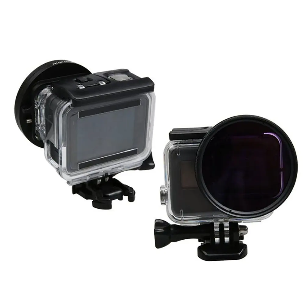 For Gopro Accessories Hero6/5 Free Removable Waterproof Shell Diving Filter Adapter Ring Set With Filter Set