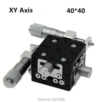 

XY Axis 40*40mmTrimming Station Manual Displacement Platform Linear Stage Sliding Table XY40-CM XY40-LM LY40-RM Cross Rail