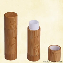 100 шт пустой контейнер для блеска для губ бамбуковый дизайн губная помада тюбик бальзам для губ косметическая упаковка контейнеры для хранения