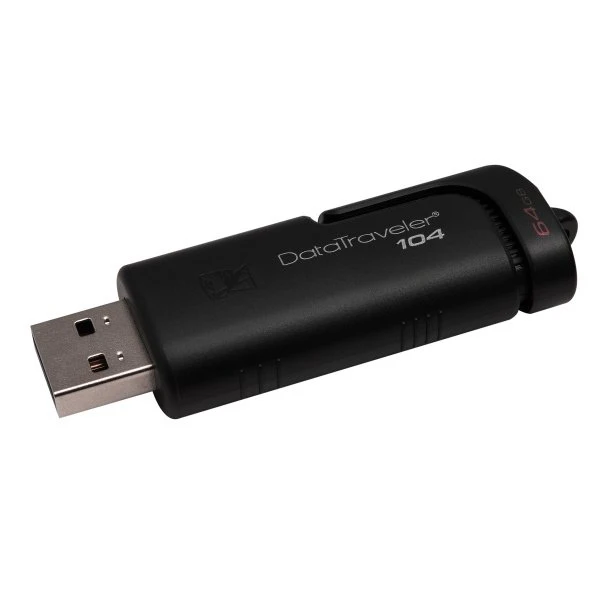 Флеш накопитель 64GB Kingston DataTraveler 104 USB 2.0 Черный