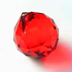 10 шт. красный 40 мм кристалл граненый люстра шары Кристалл Свадьба и X-MAS декор, продукты феншуй для украшения дома