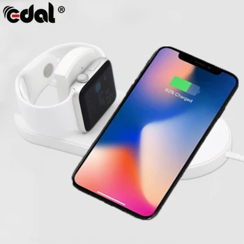 

For iphone X 8 Samsung S9 EDAL Foldable Quick QC3.0 Wireless Charger 10W Fast Charging Simultaneously Chargers for Apple Watch