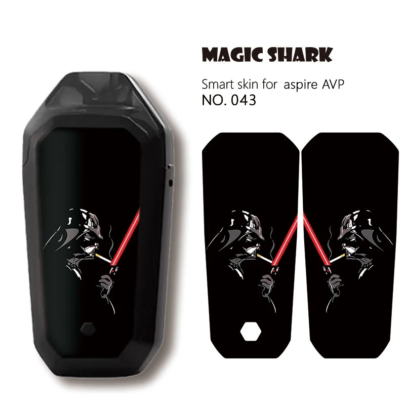 

Magic Shark Garfield Tiger Star War Iron Man Skull Spider Man High Quality Skin Sticker Case Cover Film for Aspire AVP AIO