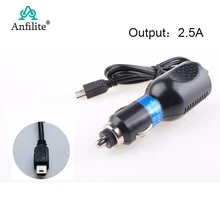 Anfilite Universal Car Vehicle DC Power Charger Adapter Cord Mini USB Cable For DVR GPS Navigation 5V 2A With Cable