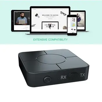 

Hands-Free Transmitter Receiver Two In One Car Phone Speaker Stereo Wireless Audio Elements For Car Mp3 Player