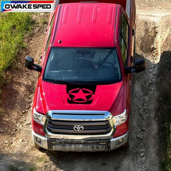 

ARMY Pentagram Graphics Vinyl Decals Car Hood Sticker For Toyota Tundra Pickup Trunk Bonnet Engine Cover Decor Stickers