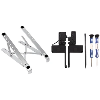 

6 Heights Adjustable Aluminum Desktop Ventilated Cooling Holder Folding Ultra with A1398 Left + Right Internal Speaker