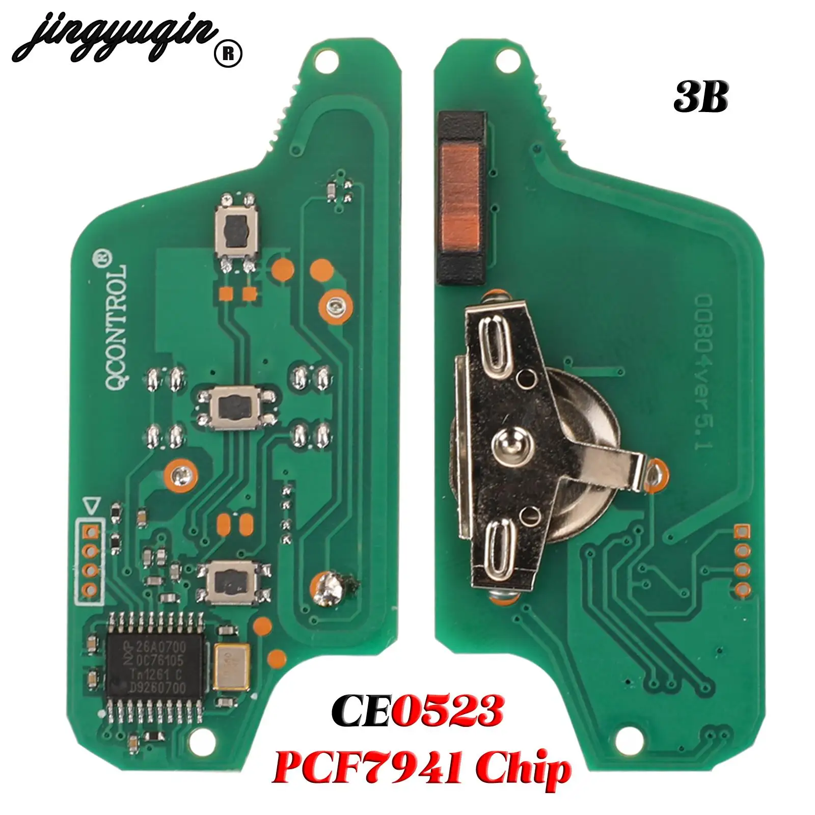 2/3 Buttons Peugeot 407 307 308 607 Citroen C2 C3 C4 C5 ASK/FSK Remote Key Circuit Board CE0523/36 pcf7941/61 car remote key car key